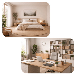 Dormitorio y despacho según Feng Shui