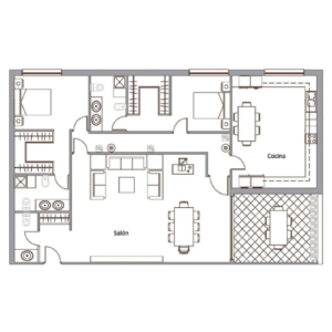 Plano de vivienda analizado con Feng Shui Básico reformas
